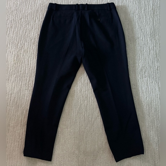 J. Crew Navy Women's Wool Blend Flat Front pants in four-season stretch Size 12 - Picture 2 of 6
